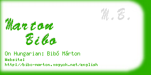 marton bibo business card